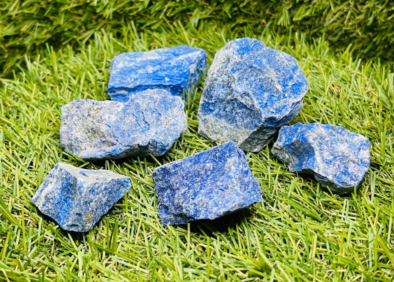 Boucles D'oreilles En Chips De Lapis Lazuli – Pierre Naturelle Bleue, Style Ethnique