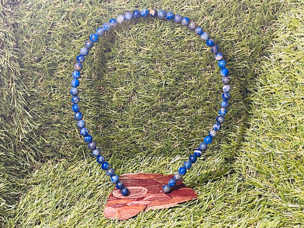 Serre-tête SERRETHEA en Perles naturelles de Lapis-lazuli