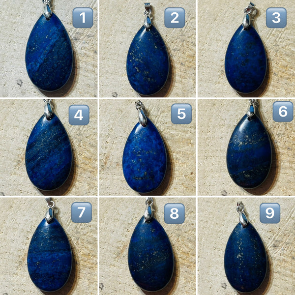Pendentifs en Lapis-lazuli au choix (2) - les bijoux de Thea 