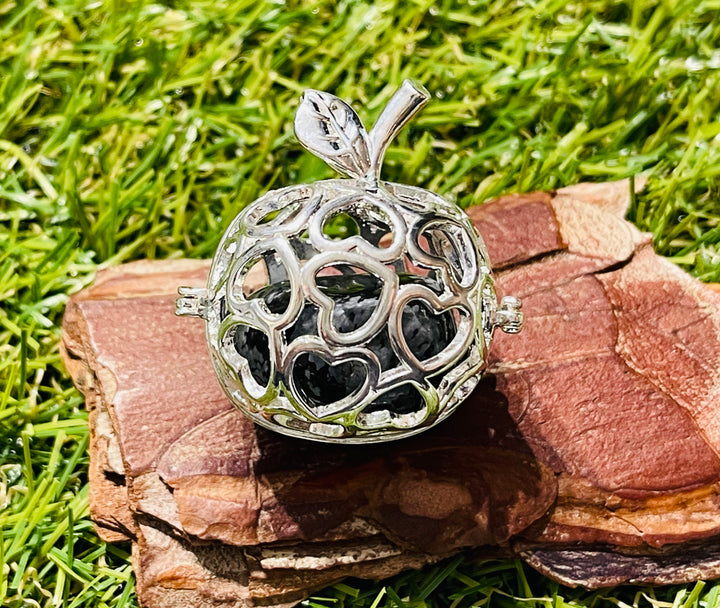 Pendentif cage Pomme coeur pour pierre naturelle - Les bijoux de Théa