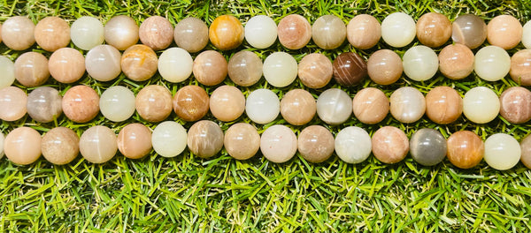 Perles naturelles en Pierre de Lune pêche en 10 mm
