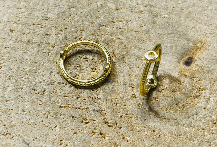Lot de 5 intercalaires Anneau Passe perle 6 mm cranté doré pour bracelet - les bijoux de thea 
