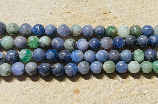 Perles en Tanzanite en 6 mm - les bijoux de Thea 