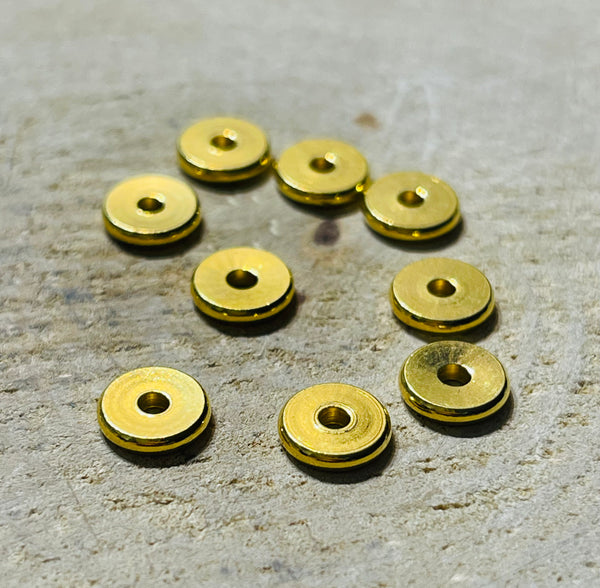 Lot de 20 intercalaires rond doré 8 mm pour bracelet