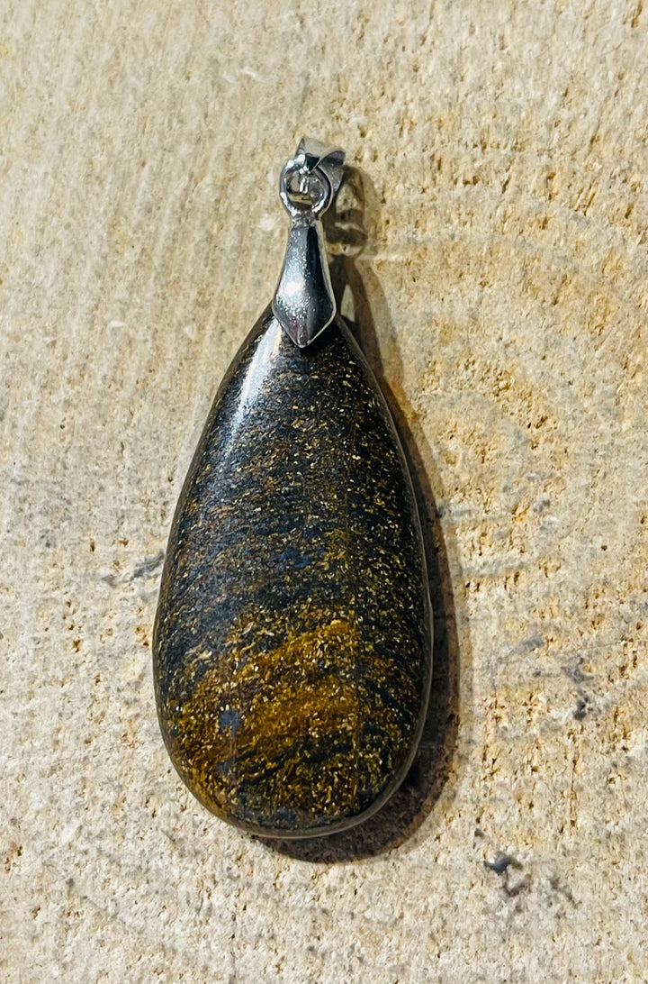 Pendentif cabochon en Bronzite au choix - les bijoux de Thea