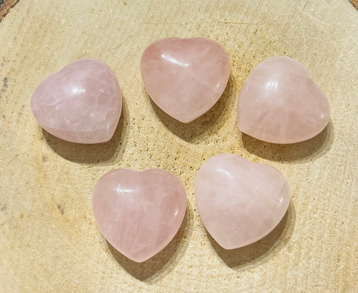 Cabochon en Quartz rose en forme de cœur 30 mm - Les bijoux de Théa