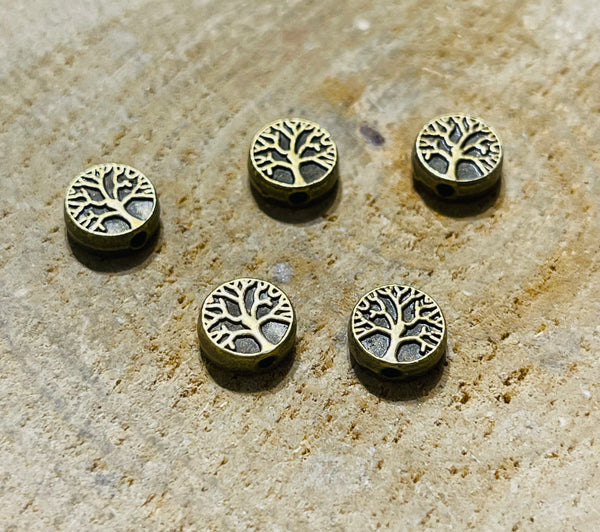 Lot de 5 intercalaires Arbre de vie bronze bracelet - les bijoux de théa 