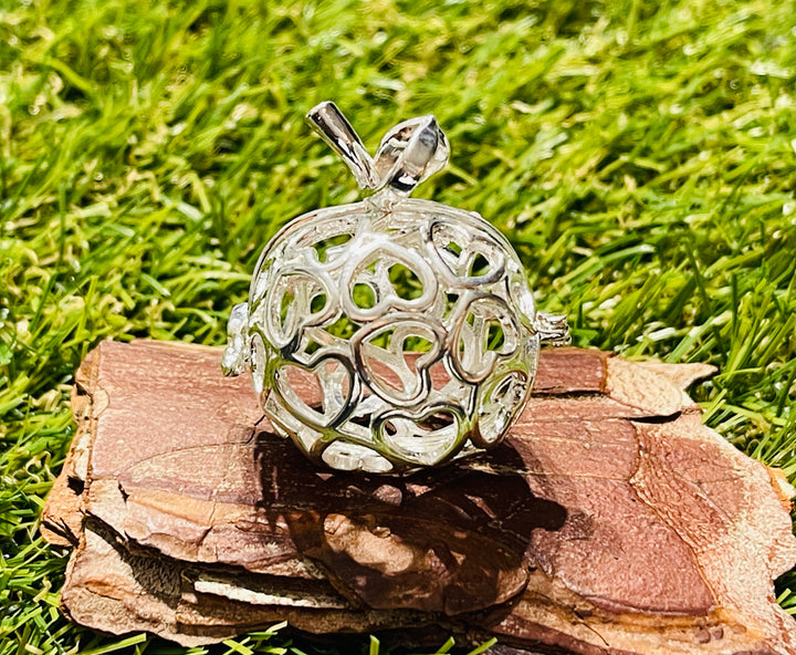 Pendentif cage Pomme coeur pour pierre naturelle - Les bijoux de Théa