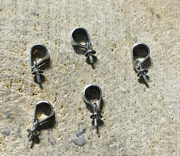 Lot de 5 bélières en Argent 925 pour pendentif - les bijoux de Thea 