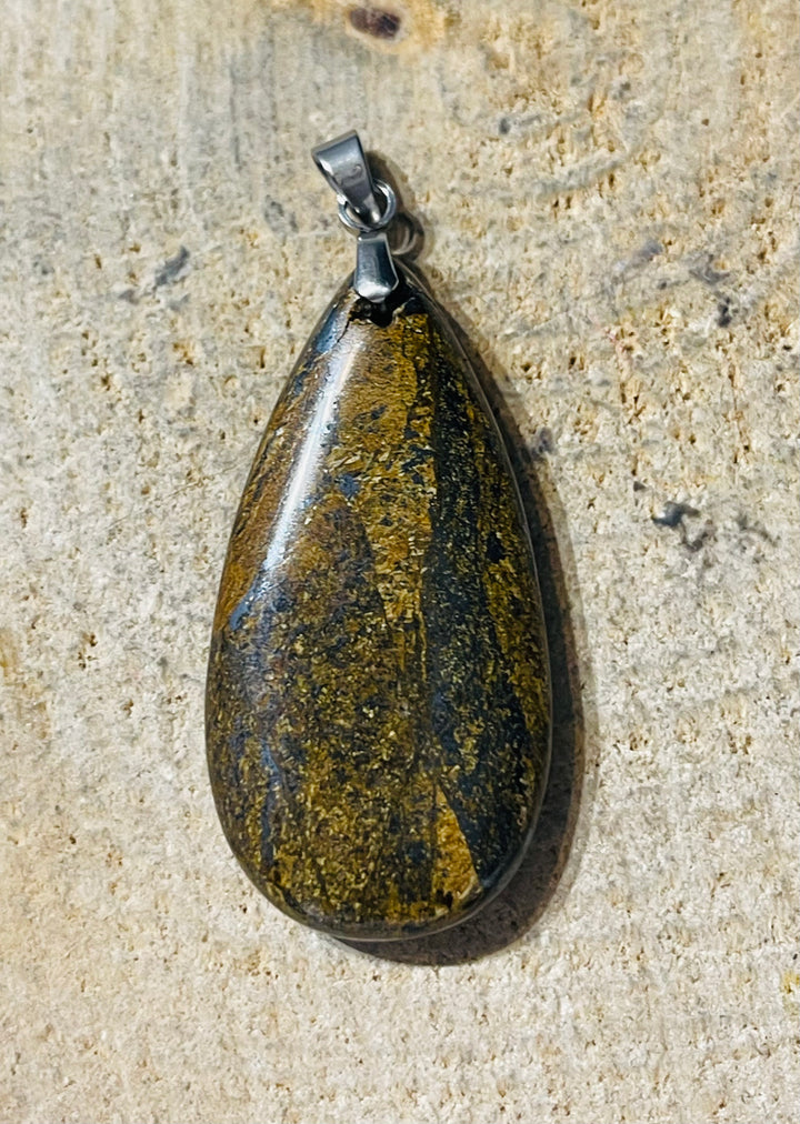 Pendentif cabochon en Bronzite au choix - les bijoux de Thea