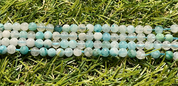 Perles naturelles en Hémimorphite du Mexique en 4 mm - Les bijoux de Théa