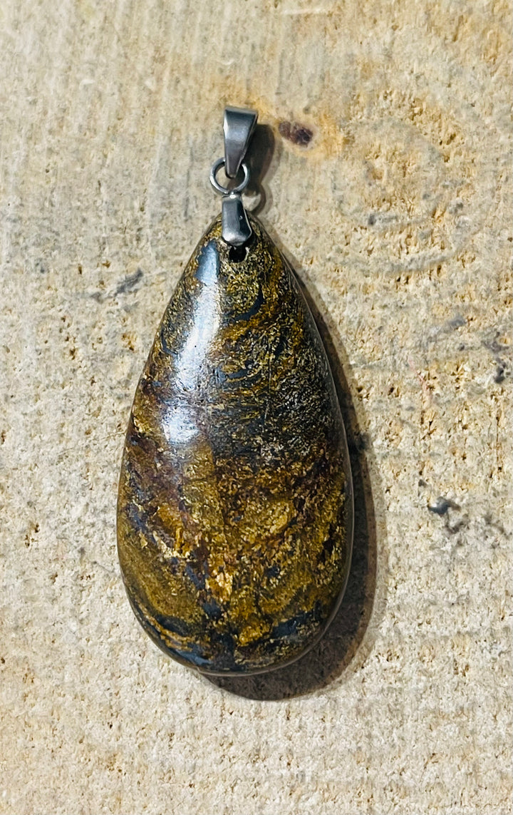 Pendentif cabochon en Bronzite au choix - les bijoux de Thea