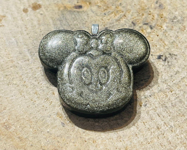 Pendentif Minnie en Obsidienne dorée - les bijoux de Thea 