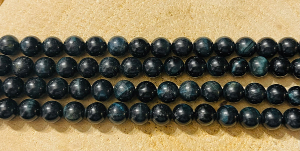 Perles naturelles en Oeil de Faucon en 8 mm