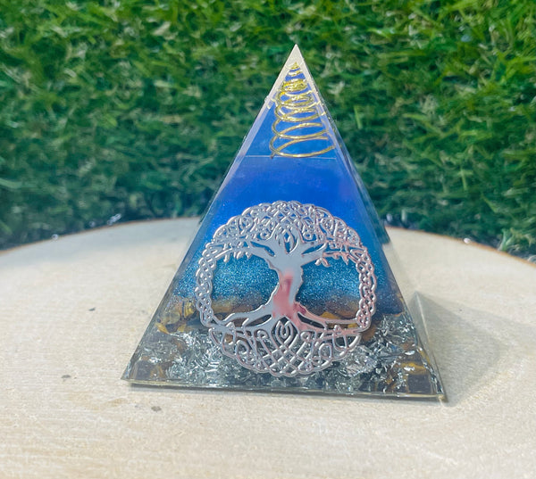 Orgonite avec Oeil de tigre et arbre de vie (20) - les bijoux de Thea 