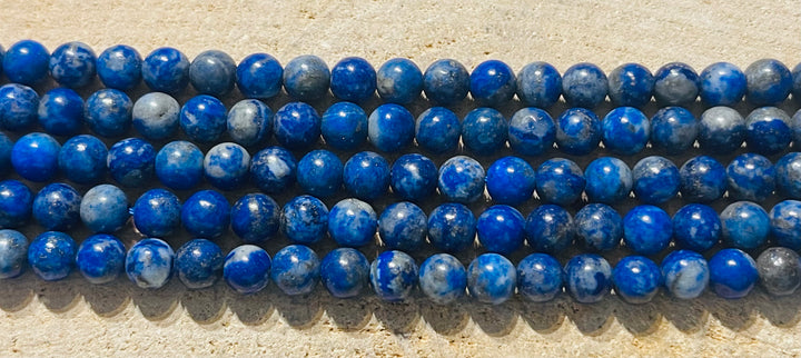 Perles naturelles en Lapis lazuli en 6 mm (2) - les bijoux de Thea 