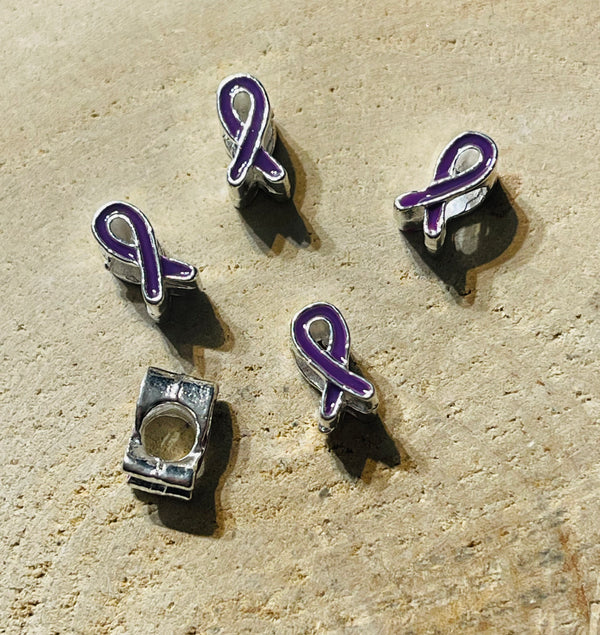 Lot 5 Intercalaires Ruban violet pour bracelet bracelet - les bijoux de Thea 