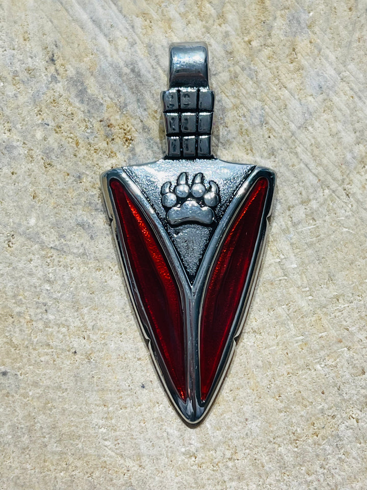 Pendentif représentant une tête de flèche en émail - les bijoux de Thea 