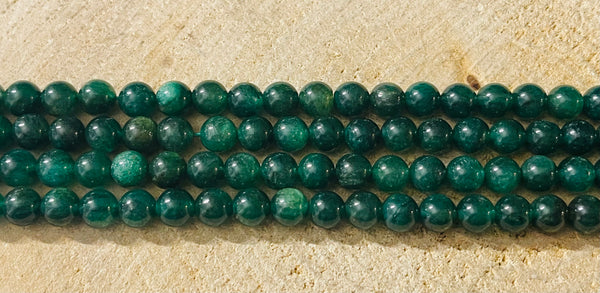 Perles naturelles en Fuchsite en 6 mm