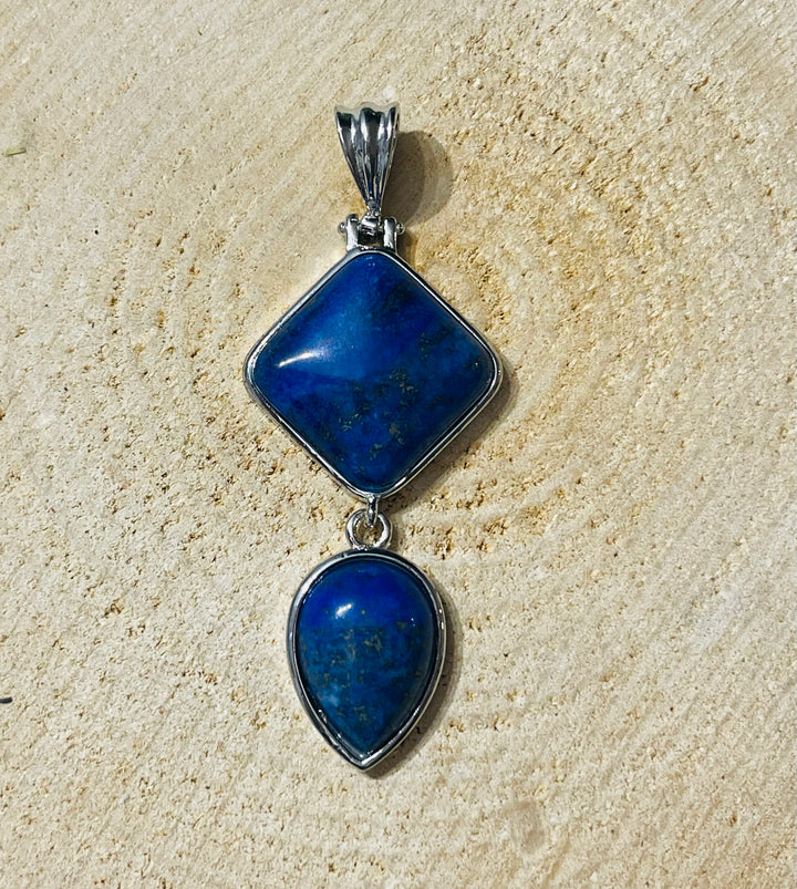 Pendentif articulé en Lapis lazuli - Les bijoux de Théa