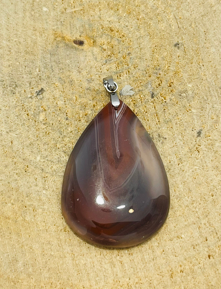 Pendentif en Agate de Botswana rouge au choix (2) - les bijoux de Thea 