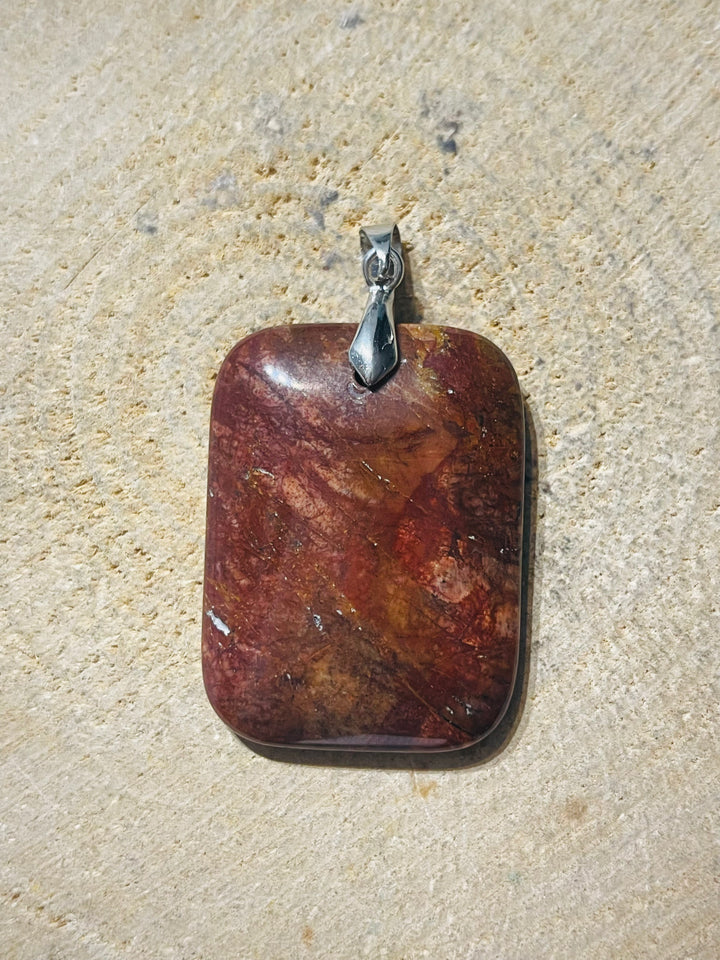 Pendentif en Jaspe Picasso au choix - les bijoux de Thea 