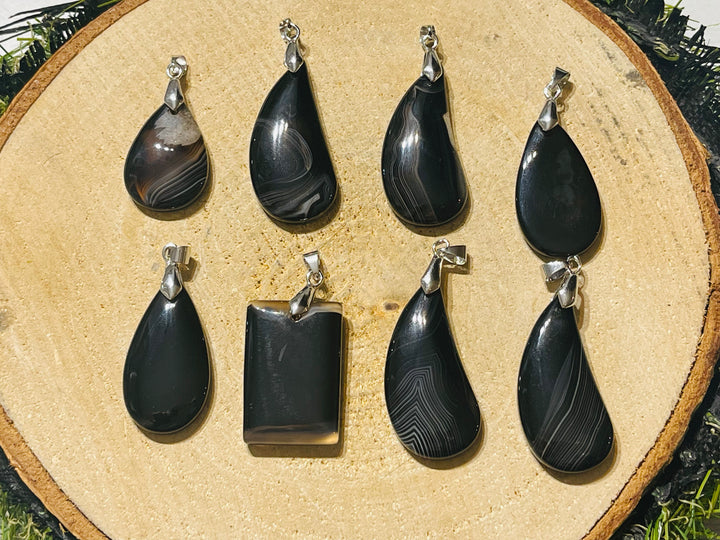 Pendentif en Agate à bandes au choix - les bijoux de thea 