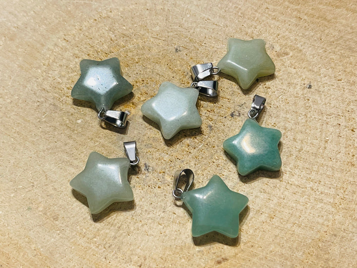 Pendentif Étoile en Aventurine verte - les bijoux de Thea 