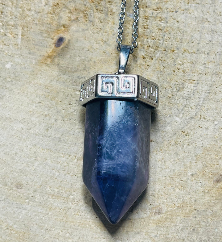 Pendentif / Pendule Prisme en amethyste - les bijoux de Thea