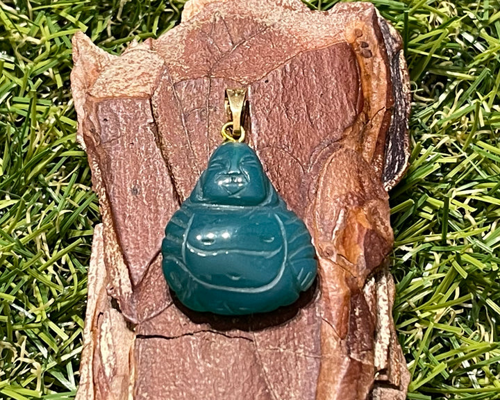 Pendentif Bouddha en Agate - Les bijoux de Théa