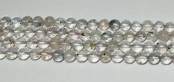 Perles naturelles Quartz Lodolite en 6 mm - les bijoux de Thea 