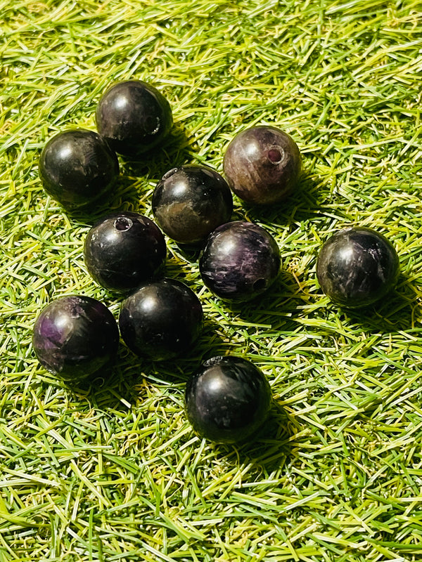 Perles naturelles en Améthyste en 18 mm (lot de 5)