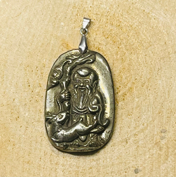Pendentif Amulette Bouddha en Pyrite