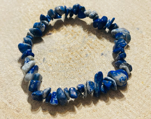 Lot de 5 Bracelets en perles naturelles en Lapis-lazuli (67) - les bijoux de Thea 