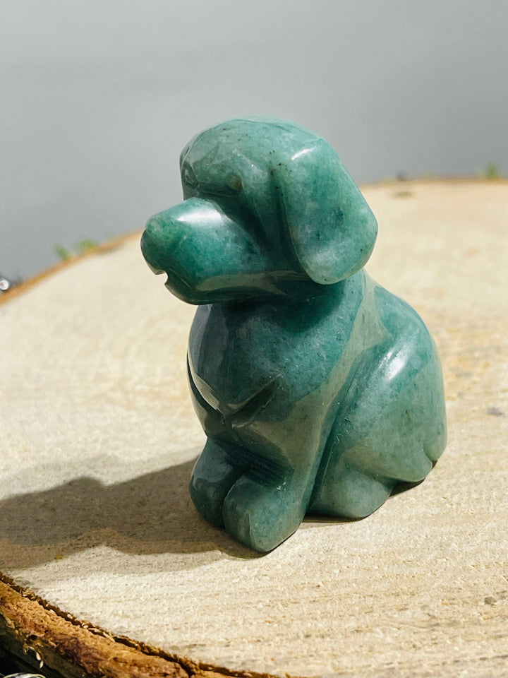 Chien Labrador en Aventurine verte - les bijoux de Thea