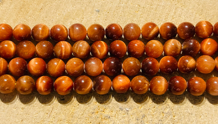 Perles en pierre naturelle Oeil de Tigre chocolat en 6 mm - les bijoux de Thea 