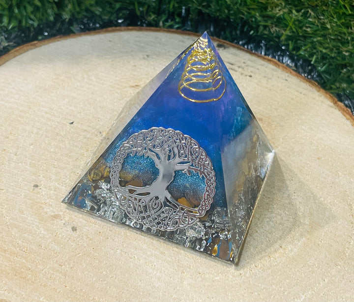 Orgonite avec Oeil de tigre et arbre de vie (20) - les bijoux de Thea 