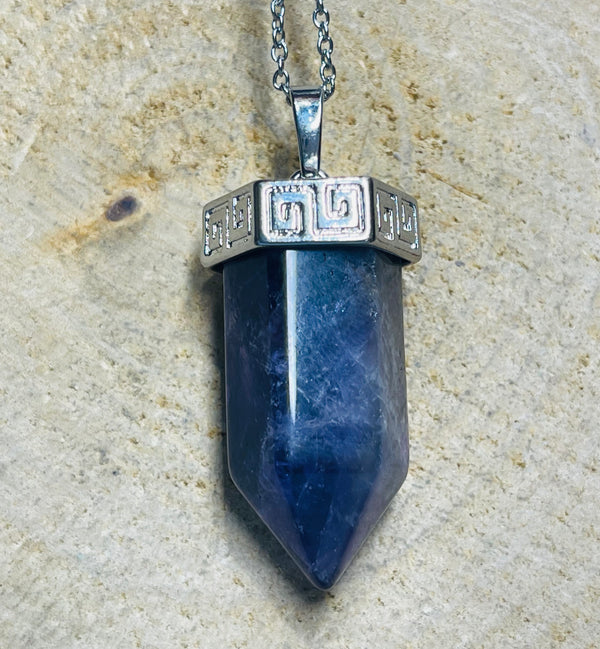 Pendentif / Pendule Prisme en lapis-lazuli- les bijoux de Thea