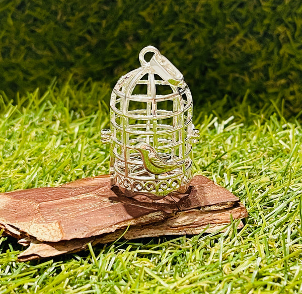 Pendentif Cage Oiseau pour pierre naturelle - Les bijoux de Théa