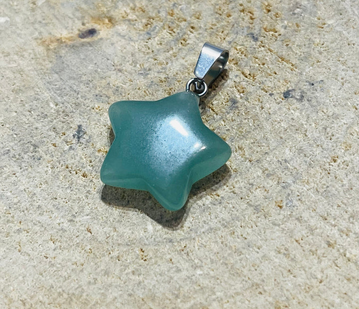 Pendentif Étoile en Aventurine verte - les bijoux de Thea 