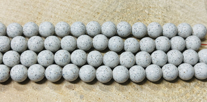 Perles naturelles en Hokutolite en 8 mm - Les bijoux de Théa