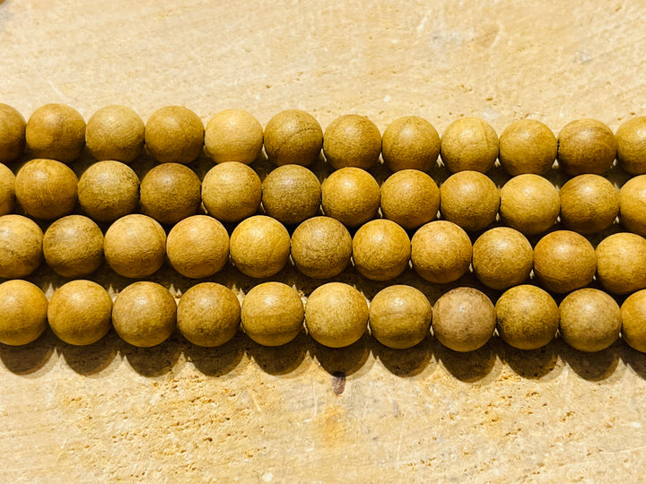 Perles en Bois de Santal en 8 mm - les bijoux de Thea 