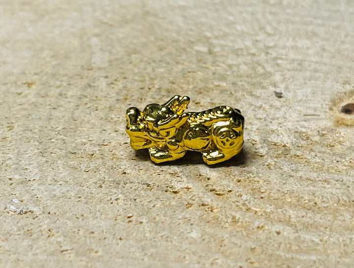 Lot de 5 Intercalaires Dragon Pixiu en plaqué or pour bracelet - Les bijoux de Théa