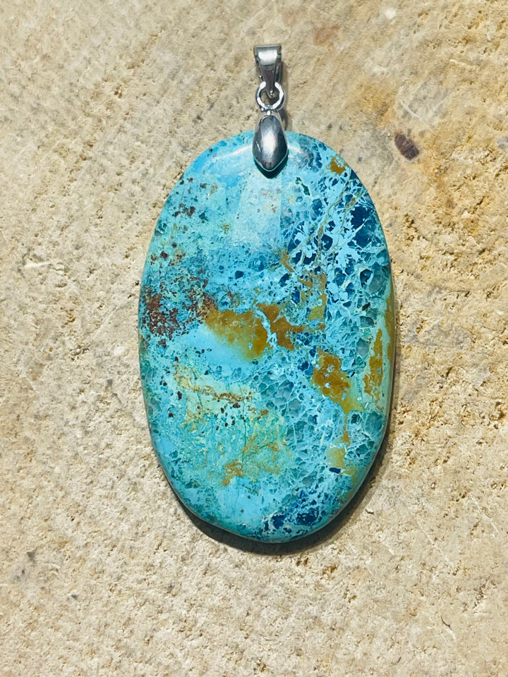 Pendentifs en Chrysocolle de Tanzanie au choix - les bijoux de Thea 