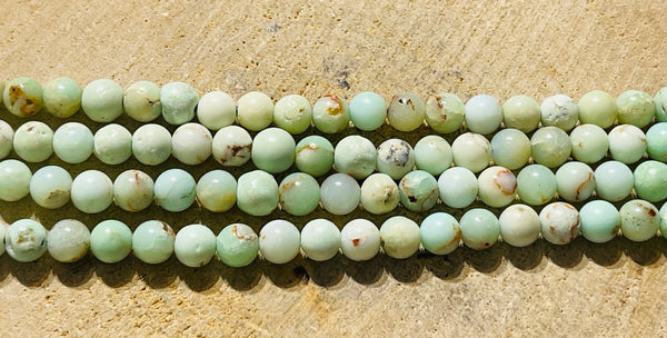 Perles en perles naturelles en Opale verte en 6 mm - les bijoux de Thea 