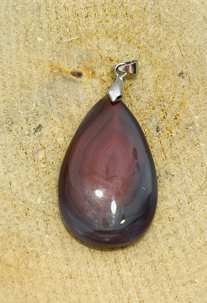 Pendentif en Agate de Botswana rouge au choix (2) - les bijoux de Thea 