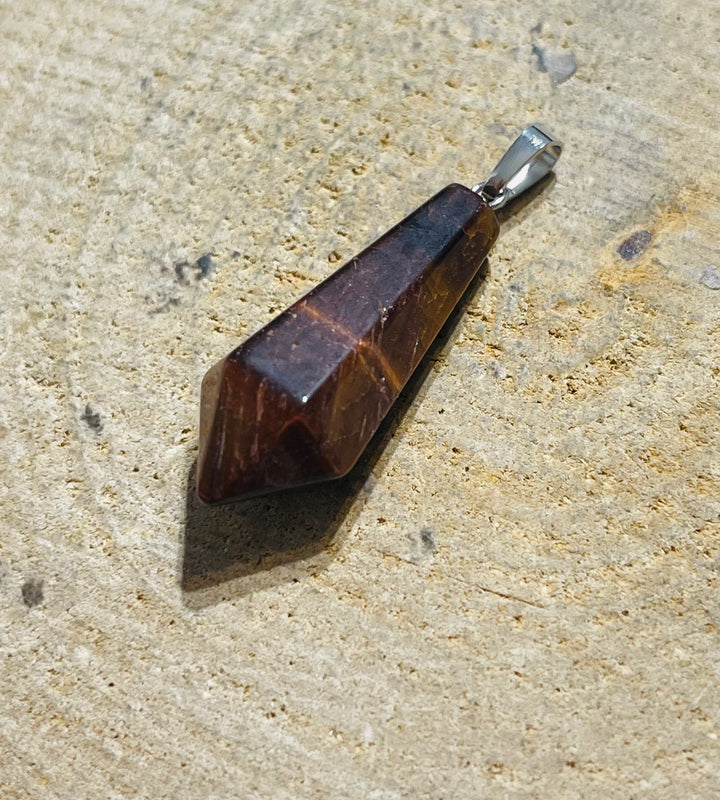 Pendentif / Pendule en Oeil de Taureau - les bijoux de Thea