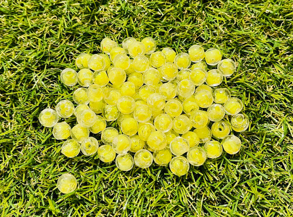Perles en verre Hotaru d’Okinawa jaunes 8 mm pour bracelet