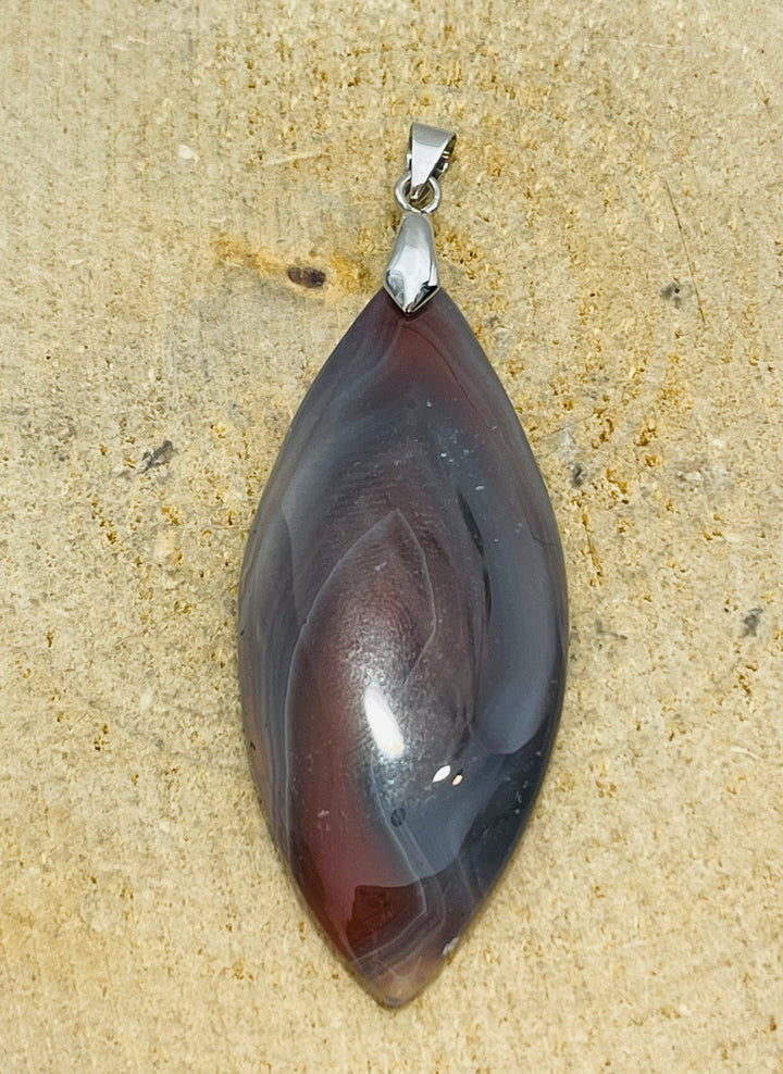 Pendentif en Agate de Botswana rouge au choix (2) - les bijoux de Thea 