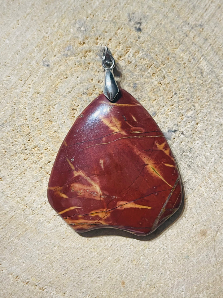 Pendentif en Jaspe Picasso au choix - les bijoux de Thea 